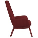 vidaXL Chaise de relaxation Rouge bordeaux Tissu