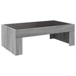vidaXL Table basse avec LED infini sonoma gris 90x50x30 cm