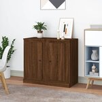 vidaXL Buffets 2 Pièces chêne marron 37 5x35 5x67 5 cm bois d'ingénierie