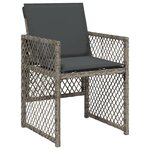 vidaXL Ensemble à manger de jardin 11Pièces avec coussins gris poly rotin