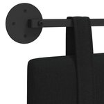 vidaXL Tête de lit suspendue Noir Tissu