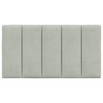 vidaXL Coussin de tête de lit gris clair 80 cm velours