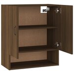 vidaXL Armoire murale Chêne marron 60x31x70 cm Bois d'ingénierie