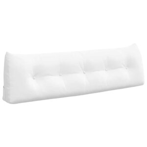 vidaXL Coussin de Dos Blanc 160 x 24 x 50 cm tissu