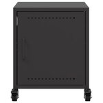 vidaXL Tables de chevet 2 Pièces noir 36x39x43 5 cm acier
