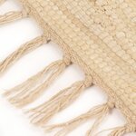 Vidaxl tapis chindi coton tissé à la main 160 x 230 cm crème