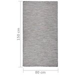 vidaXL Tapis à tissage plat d'extérieur 80x150 cm Marron et bleu