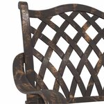 vidaXL Chaise de jardin 2 Pièces Bronze 55 x 56 5 x 91cm Aluminium