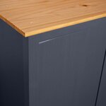 vidaXL Garde-robe à 2 portes Hill Gris 89x50x170cm Bois de pin solide