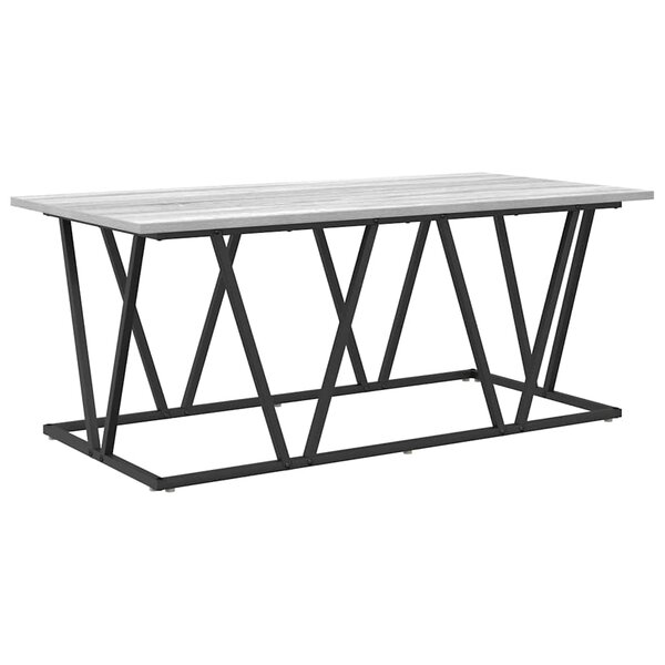 vidaXL Table basse Gris 100 x 50 x 40 cm Bois d'ingénierie et métal