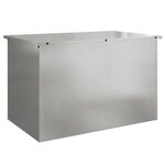 vidaXL Boîte de Rangement Extérieure Argent 80 x 50 5 x 50 cm Acier