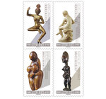 Carnet 12 timbres - Le Nu dans l'art - Sculptures - Femmes & déesses - Lettre Verte