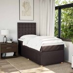vidaXL Sommier à lattes de lit avec matelas Marron foncé 80x200 cm