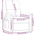 vidaXL Fauteuil électrique de massage Gris foncé Tissu