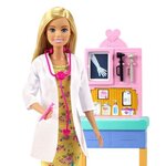 Barbie - coffret métier barbie docteure avec poupées barbie et patiente  et accessoires médicaux - poupée mannequin - des 3 ans