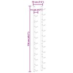 vidaXL Casier à bouteilles mural pour 12 bouteilles Noir Fer