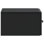 vidaXL Cabinet de chevet mural avec tiroir Noir 34 5 x 33 x 20 cm
