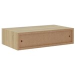 vidaXL Étagères à tiroir murales 2 Pièces Chêne et blanc 40x23 5x10cm MDF
