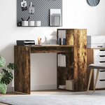 vidaXL Bureau Chêne fumé 108 x 55 x 103 5 cm Bois d'ingénierie