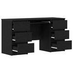 vidaXL Bureau Chêne noir 140 x 50 x 76 cm Bois d'ingénierie