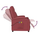 vidaXL Fauteuil de massage électrique Rouge bordeaux Similicuir
