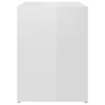 vidaXL Table de chevet blanc brillant 40x30x40 cm bois d'ingénierie