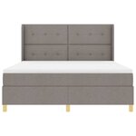 vidaXL Lit à ressorts avec bandes LED Taupe 180 x 200 cm tissu