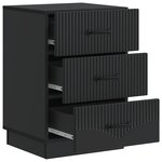 vidaXL Cabinet de chevet Noir 43 x 41 x 63 5 cm Bois d'ingénierie
