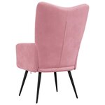 vidaXL Chaise de relaxation Rose Velours