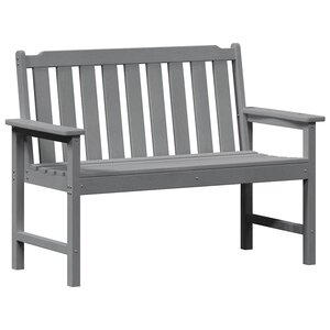 vidaXL Banc de jardin avec coussin Gris clair 120 x 59 x 88cm HDPE