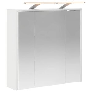 vidaXL Armoire Miroir de Salle de Bain Blanc 63 5 x 16 x 62 5 cm