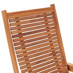 vidaXL Chaise longue de jardin avec repose-pied Bois de teck solide