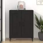 vidaXL Buffet Noir 69 5x34x90 cm Bois d'ingénierie