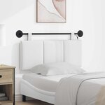 vidaXL Tête de lit suspendue Avec lumière LED Blanc Tissu