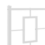 vidaXL Cadre de lit métal avec tête de lit/pied de lit blanc 75x190 cm