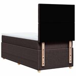 vidaXL Sommier à lattes de lit avec matelas Marron foncé 100x200 cm