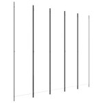 vidaXL Cloison de séparation 5 panneaux Blanc 250x220 cm Tissu