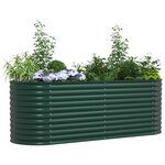 vidaXL Jardinière surélevée Vert 240 x 80 x 81 cm Acier