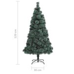 vidaXL Arbre de Noël artificiel avec LED et boules Vert 120 cm PVC PE