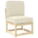 vidaXL Set de coussins de palette 2 Pièces Crème Tissu Oxford