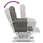 vidaXL Chaise berçante avec repose-pied Gris foncé Tissu