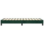 vidaXL Cadre de lit vert foncé 100x200 cm velours