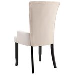 vidaXL Chaises à manger avec accoudoirs lot de 2 beige tissu