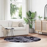 vidaXL Tapis Shaggy à poils longs NAVARRA gris foncé 160x160 cm