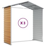 vidaXL Abri de jardin marron clair 191x300x198 cm acier galvanisé