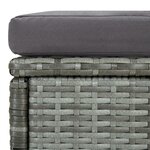 vidaXL Salon de jardin 6 Pièces avec coussins résine tressée gris