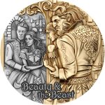 Monnaie BEAUTY AND THE BEAST 2 Oz Argent 2000 Francs Cameroon 2024 (PRÉCOMMANDE)