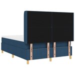 Lit à ressorts vidaXL avec matelas et LED bleue 160x200 cm en tissu