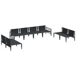 vidaXL Ensemble de canapé de jardin 8 Pièces Anthracite Acier