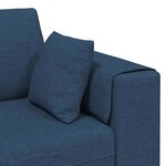 vidaXL Sofa en tissu avec coussin Bleu 208 cm tissu